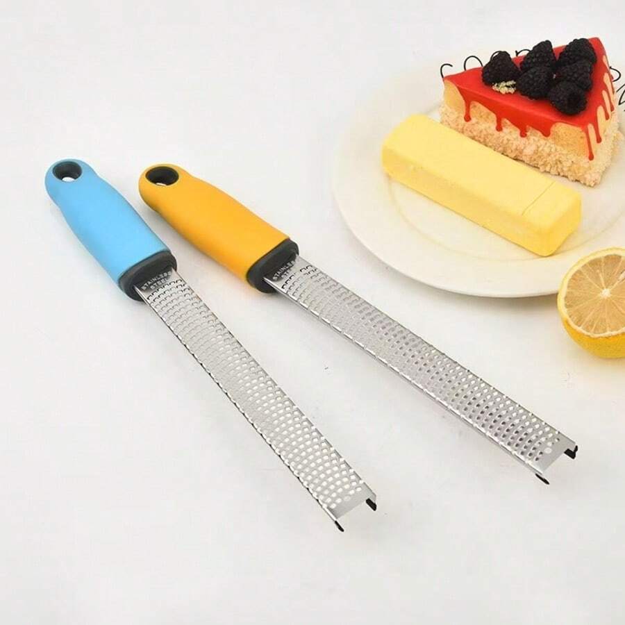 1pc Stainless Steel Cheese Grater, Multi-Function Shredder For Fruit, Lemon, Chocolate, Cheese, Shredding, Peeling - View 1