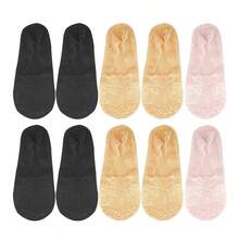 1/5/10双装 女士夏季薄款透气舒适网眼防滑船袜，高品质女士袜子 - 彩色 - 查看 15