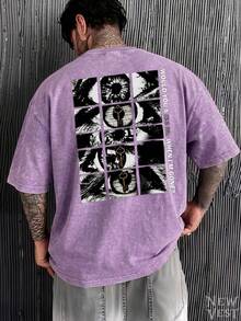 Camisetas ESTONADAS Olhos Chave Eyes Várias Cores 100% Algodão Fio 30.1 Unissex Respirável Costura Reforçada!! - Roxo - Visão 1