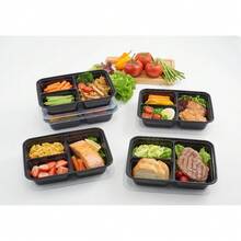 3 Compartment Meal Prep Containers 10-Piece Set Bento Lunch Boxes Stackable Food Storage - 1 - 查看 5