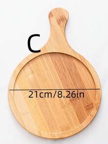 1个木制竹制披萨/水果/甜点/蛋糕托盘 - 彩色 - 查看 9