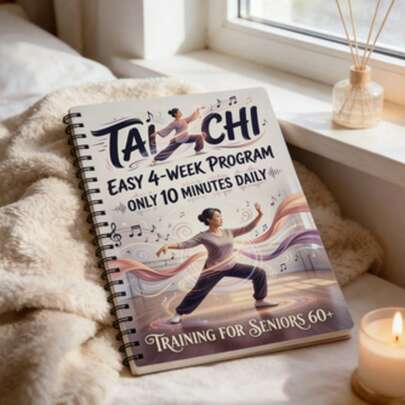 1 Libro de Práctica de Tai Chi para Personas Mayores de 60 Años, Plan Fácil de 4 Semanas, Ejercicio Diario de 10 Minutos para Mejorar la Movilidad y la Vida Independiente, Regalo Reflexivo para la Salud de las Personas Mayores