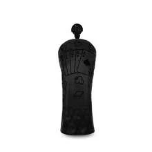 Universal Playing Card Themed Golf Club Head Cover, Black Base With Subtle Floral Pattern, PU Material Compatible With Multiple Sizes, Practical Golf Accessory - Black - View 11