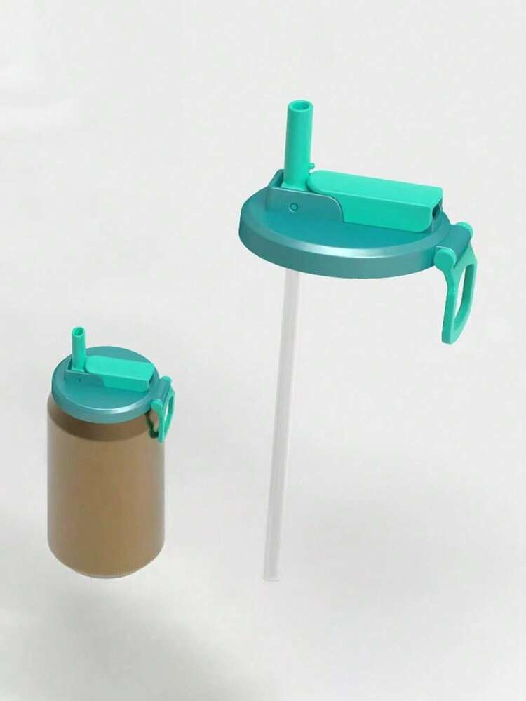 1个可重复使用的硅胶吸管套，适用于汽水罐，创意新款吸管汽水罐套，适用于汽水、饮料、果汁、气泡水罐（请按步骤安装，防止吸管脱落），夏季必备，杯子配件，返校必备 - 彩色 - 查看 13