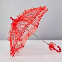 1把可爱甜美洛丽塔蕾丝边直柄洛丽塔婚礼/儿童伞 - 彩色 - 查看 13