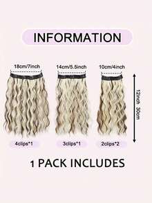4-Piece Clip-In Hair Extension Set (11 Clips), 12-Inch Short, Soft & Natural-Looking Extensions (Curly/Wavy Style) – Suitable For Daily Wear, Halloween, And Christmas Parties - Multicolor - View 8