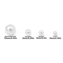 100-400pcs White Faux Pearl Beads, Loose Beads For DIY Jewelry Making Bracelets, Necklaces, Earrings, Craft Decoration Accessories - DIY - View 6