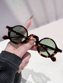 1pc Men's Fashion New Arrival, Universal Retro Punk Style Small Frame Round Shape, Personality Hipster Street Style For Daily Wear, Driving, Party - Multicolor - View 7