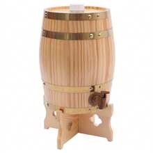 Fût à vin vertical en bois de 5 litres avec base et robinet, outils de brassage, idéal pour les maisons, hôtels, bars, cuisines, salles à manger et caves. - Voir 10
