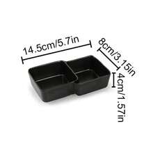 Sauce Dish Black ABS Three-Compartment Snack Plate For Home Cuisine Seasoning Plate Sushi Soy Dipping Sauce Bowl - Multicolor - View 29