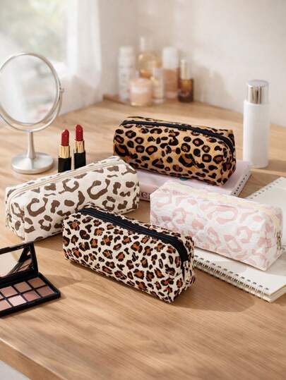 Convenient Cosmetic Bag, Fashion Makeup Brush Storage Pouch, Women's Essential Travel Organizer Bag, Compact & Elegant Pencil Case, Student Stationery Bag, Valentine's Day Gift, Back To School Organizer