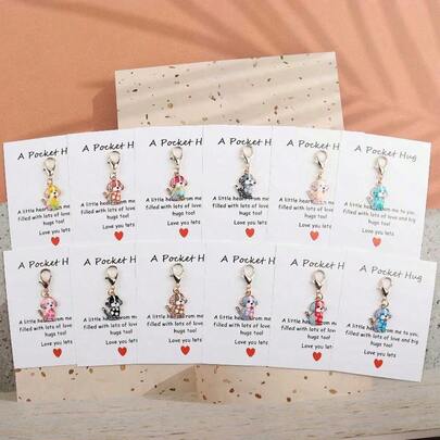 12pcs/24pcs Cute Dog Keychains, Featuring Colorful Patterns, Polka Dots And More Designs, Adorable And Lively Style, Comes With Matching Card. The Keychains Are Suitable For Those Who Love Cute Pet Style And Need A Constant Companion. They Can Be Used As Key Or Bag Charms, Also Make Great Gifts For Friends And Pet Lovers, Conveying The Feeling Of "Always Being Surrounded By Gentle Love And Loyalty".