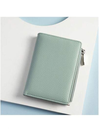 BATSIOE محفظة نسائية جديدة فائقة الرقة والقصر، بطانة من نسيج حبيبات الأسنان/حبيبات الليتشي، محفظة عملة وحامل بطاقات بسحاب متين للنساء، محفظة نقود صغيرة، محفظة جميلة