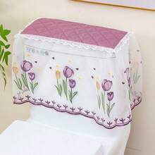Universal Toilet Tank Cover, Lace Toilet Tank Lid Cover, Dust-Proof Toilet Tank Lid Cover - View 4