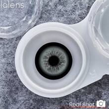 Lalens 1對 Unspoken 灰色圓形隱形眼鏡，柔和妝感美容隱形眼鏡，適合深色與淺色眼睛，自然融合色調，年戴，DIA 14.20MM，BC 8.6MM，適合生日禮物、日常妝容與學生造型，適合女性，大眼增強效果 - Glacier-Grey - 查看 5