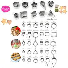Bộ 30 khuôn cắt bánh quy mini, khuôn cắt đất sét polymer hình trái cây và rau củ nhỏ bằng thép không gỉ, bộ khuôn cắt bánh quy hình học, Bộ 33 khuôn cắt bánh quy mini, khuôn cắt đất sét polymer hình trái cây và rau củ nhỏ bằng thép không gỉ, bộ khuôn cắt bánh quy hình học - Xem 5