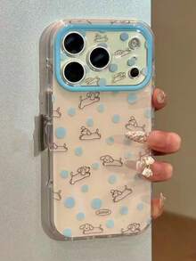 Cute Cartoon Polka Dot Dog Design Phone Case Compatible With IPhone 17Pro Max, 17Pro, 17, 16Pro Max, 16Pro, 16, 15Pro Max, 15Pro, 15, Lens Protection Anti-Drop Phone Case - Dog Polka Dot - View 3