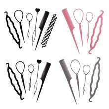 6pcs Hair Styling Tools Set, Children Hair Accessories Slouchy Hair Braider - A - View 5