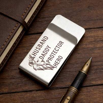 Quà tặng nghỉ hưu cho bố, ông, chồng, vị hôn phu, quà Valentine cho bạn trai, quà Giáng sinh, quà sinh nhật, kẹp tiền bằng thép không gỉ.