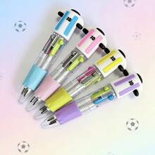 FIFA 1pc 2026 World Cup Sports Shaped 4-Color Ballpoint Pen, Student Planner Pen, Portable Memo Pen (Random) - Multicolor - View 5