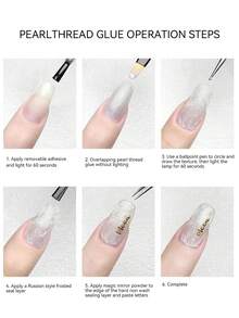 AiFer 1 Pc 15ml Pearl White Gel Nail Polish Can Be Used With Different Background Colors To Make Threaded Nails - 白色 - 查看 7