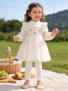 2 buah Legging Katun Bergaris Sederhana dan Serbaguna untuk Anak-anak, Panjang 7/8, Celana Ketat Anak-anak Warna Polos, Cocok untuk Kehidupan Sehari-hari, Liburan, dan Aksesori Pendamping Pakaian Serbaguna - MultiWarna - View 7