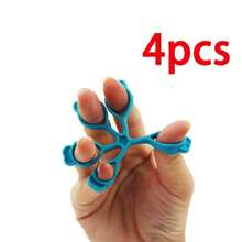 3pcs/4pcs/ 7pcs/ Flower-Shaped Finger Training Device, Silicone Finger Tensioner, Five-Finger Tension Ring Finger Training Device - Multicolor - View 13