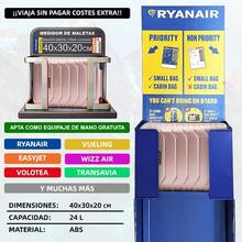 Mala de cabine em ABS 40x30x20 (24L) | Bagagem de mão com rodas removíveis para Ryanair | Vueling | Easy-Jet | Wizz Air | Volotea - Preto/Azul Marinho/Ouro Rosa/Roxo/Menta/Amarelo/Verde/Rosa - Rosa Empoeirado - Ver 3