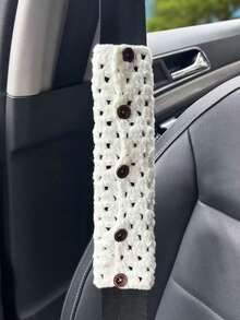 1件装纽扣针织汽车安全带肩垫，防滑安全带垫 - 護肩 - 查看 9