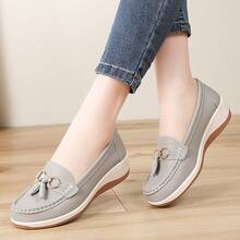 女士防滑舒适软底透气轻便步行鞋 - 灰色 - 查看 3