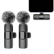 Microphone cài áo không dây, Microphone kẹp áo không dây, Điều khiển giọng nói 2 trong 1 & Ghi âm một chạm, Thu âm đa hướng 360°, Sạc USB-C, Giảm tiếng ồn, Dành cho phát trực tuyến, Podcast, Vlog, Thiết bị âm thanh trực tuyến | Microphone màu đen bóng bẩy (Pin sạc 50mAh) - Xem 12
