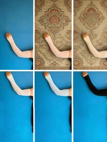 Random/Sun Protection Arm Sleeves, Unisex Compression Arm Warmers For Golf, Basketball, Cycling, Fishing, Driving, Running, Rowing, Gardening - Solid Color - View 14