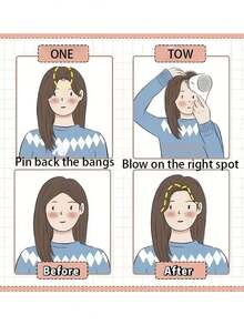 自然蓬松发根提升发夹 - 隐形发夹，适用于刘海和增加发量，防滑定位，适合短发/长发，瞬间增高，男女通用增发器 - 彩色 - 查看 7