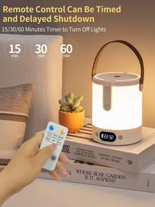 Rechargeable LED Night Light With Time Display, Hand Sweep Sensor/Remote Touch USB Charging Small Nightlight, Dimmable Bedside Lamp Suitable For Midnight Feeding, Eye Protection, Bedroom Sleep, Reading Room - White - View 6