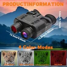 Suier 4K Night Vision Goggles, Adult Hands-Free Night Vision Binoculars With 250M Visual Range In Complete Darkness, 8X Digital Zoom, Suitable For Outdoor Adventure - View 11