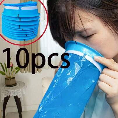 10/5pcs/Pack Disposable Motion Sickness Bags, Suitable For Kindergarten, Hospital, School, Indoor And Outdoor Use, Fit For Home, Travel, Dormitory, Daily Life