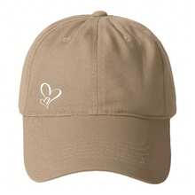 OBOVAY 极简双心刺绣棒球帽 – 休闲可调节老爹帽，女士母亲节礼物 - 多色 - 查看 6