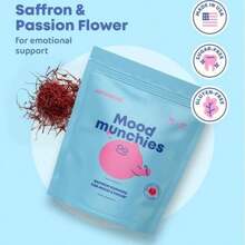 Saffron Gummies Plant-Based Formula For Daily Wellness Mood Munchies With Saffron & Passion Flower For Emotional  Sugar-Free Gluten-Free Made In USA - One - View 1