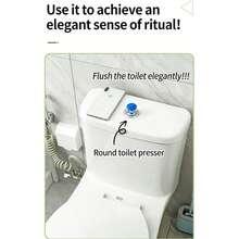 1pc Convenient Adhesive Toilet Flush Button - Prevents Nail Damage, Suitable For Long Nails - Bathroom Decor Accessory - B - View 7