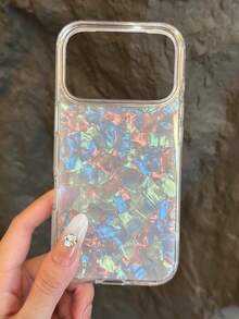 1pc Luxury Shell Pattern Laser Phone Case For IPhone12 13 14 15 16 17 Pro Max Plus IMD Shockproof Bumper Cases Cover - Color - View 5