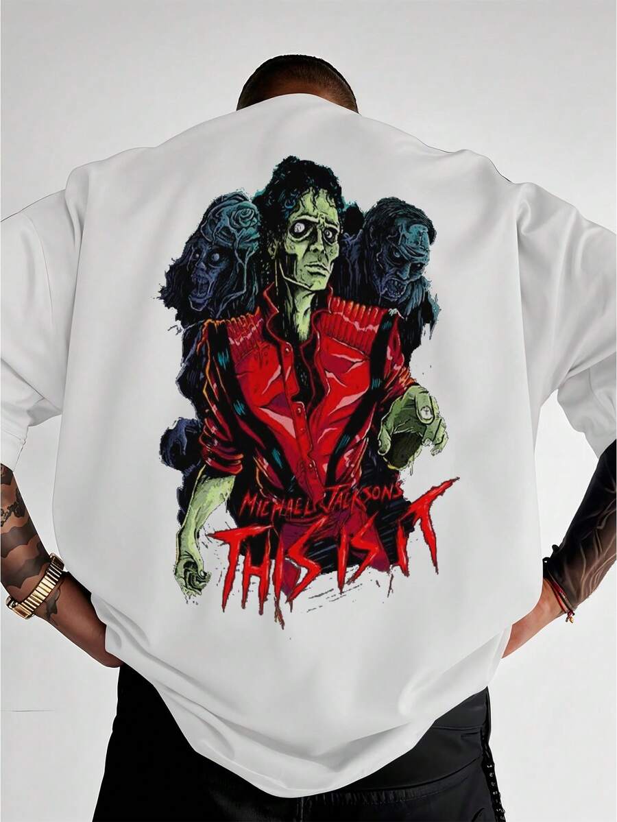 Basic Jackson Thriller Maicon Unisex T-Shirt Ref4788 - 白色 - 查看 1