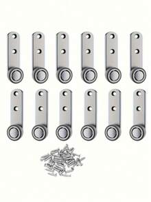 Heavy Duty Quiet Sliding Door Wheel Set, Includes 4 Rollers And 8 Screws, Metal Structure With Directional Wheels, Suitable For Bed Frame Storage Cabinet, Storage Box, Sliding Track, Sliding Door Hardware - Multicolor - View 6