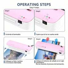 Mini Laminadora A4 Térmica/Frío con Cortador: Incluye 300 Hojas de Micas y Recortadora, Ideal para Hogar, Oficina y Escuela, Compacta y Fácil de Usar - Ver 3