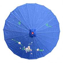5 Sombrillas De Tela Chinas Para Decoración De Fiestas De Bo - Azul - Ver 2