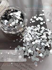 1 Box Circular Sequin Mosaic Nail Art Decorations, Colorful Sequins Mix Size, Nail Stickers For DIY, Suitable For Spring & Summer Nails Nail Charms - Multicolor - View 11