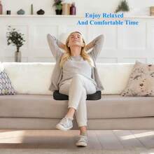 Gel Memory Foam Seat Cushion Breathable Back Sciatica Coccyx Tailbone Pain Relief Hip Butt Pad For Office Home Car Wheelchair Black - Xám - Xem 11