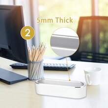 Aluminum Business Card Holder Display Office Business Card Stand Name Card Display Organizer for Desk Silver - plateado - Ver 4