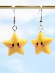 Cute Star Charms, Yellow Resin Pendant For DIY Jewelry Making, Necklace Bracelet Keychain Craft Supplies, No Mosaic Material, Cute Theme - Multicolor - View 6