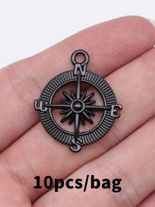 10pcs 24x29mm Compass Charms Pendant For DIY Jewelry Making Necklace Keychain Phone Chain Bracelet Making Accessories Handmade Craft Making Findings - Compass - View 14