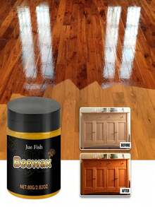 Beeswax Furniture Polishing Compound, Wooden Floor Polishing And Lighting Care Wax, Wooden Furniture Cleaning And Cleaning Wax. Beeswax-Based Wood Polishing Compound, Furniture Restoration Polish, Cleaner And Conditioner (New Or Old Version Randomly). Suitable For Various Wooden Furniture. The Beeswax Furniture Polish Contains Bentonite. - 固體 - 查看 5